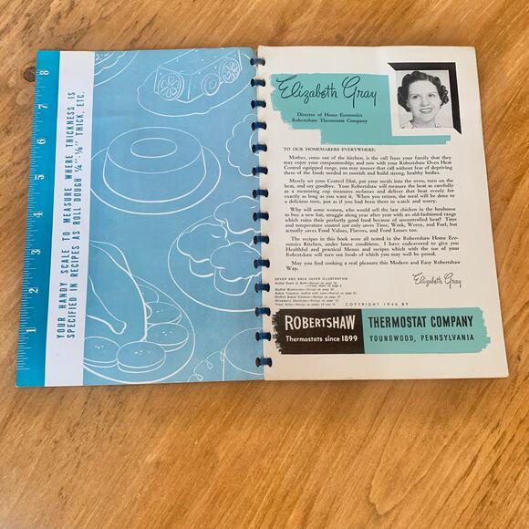 Robertshaw Cook Book 1946 Paperback Oven Cooking Robertshaw Thermostat Co Vtg - Picture 9 of 16